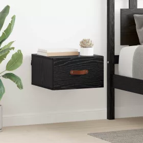    Fali éjjeli szekrény Fekete tölgy 35 x 35 x 20 cm Faanyag