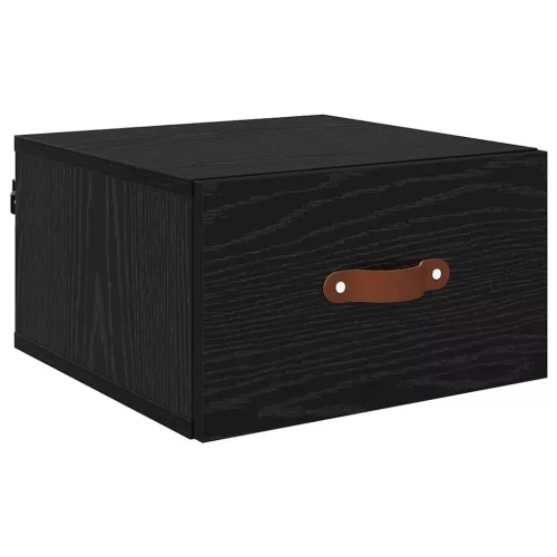  Fali éjjeli szekrény Fekete tölgy 35 x 35 x 20 cm Faanyag