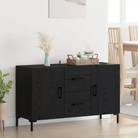  Széf fiókkal Fekete tölgy 100 x 36 x 60 cm Faanyag
