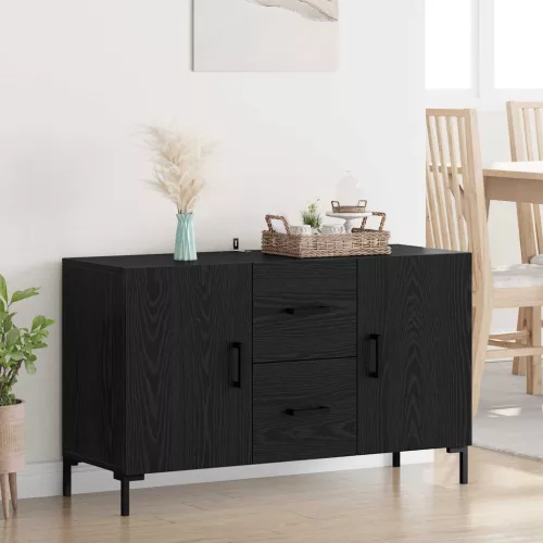  Széf fiókkal Fekete tölgy 100 x 36 x 60 cm Faanyag
