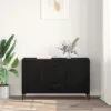  Széf fiókkal Fekete tölgy 100 x 36 x 60 cm Faanyag