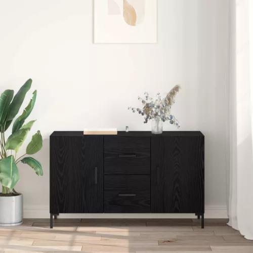  Széf fiókkal Fekete tölgy 100 x 36 x 60 cm Faanyag