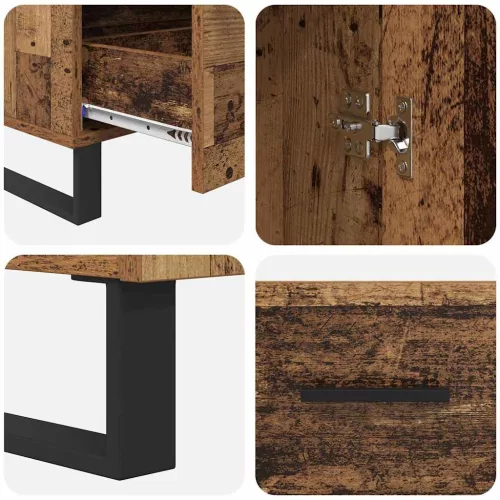  Magasfiú fiókkal Öreg fa 69,5 x 30 x 115 cm Faanyag