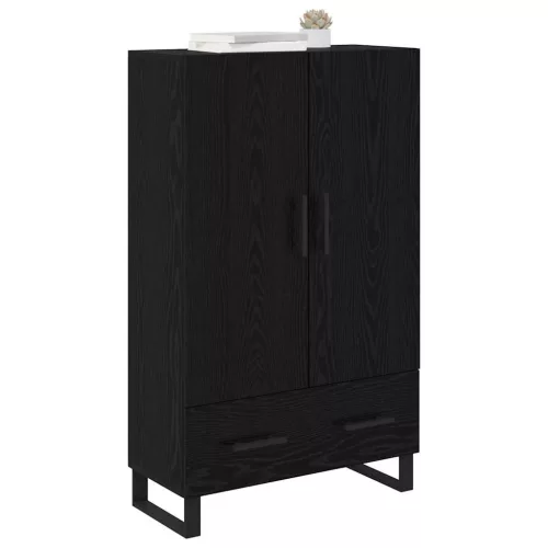  Magasfiú fiókkal Fekete tölgy 69,5 x 30 x 115 cm Faanyag