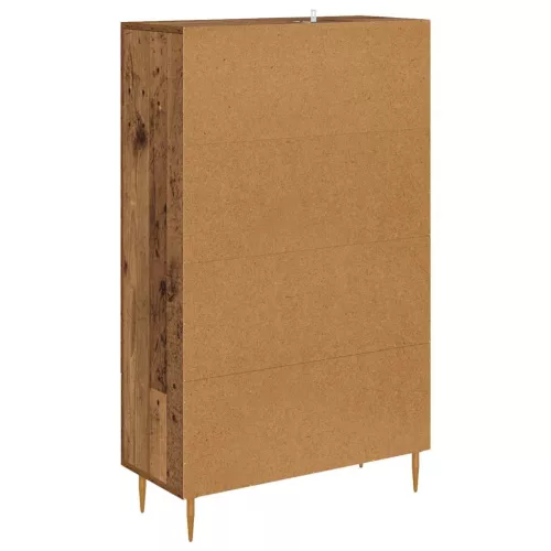  Magasfiú fiókkal Öreg fa 69,5 x 31 x 115 cm Műanyag Fa és Üveg