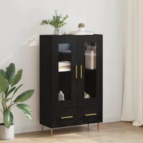    Magasfiú Fekete tölgy 69,5 x 31 x 115 cm Műanyag Fa és Üveg