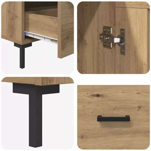  Magasfiú fiókkal Artisan tölgy 69,5 x 31 x 115 cm Faanyag