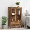  Magasfiú fiókkal Corona Öreg fa 69,5 x 31 x 115 cm Faanyag