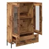  Magasfiú fiókkal Corona Öreg fa 69,5 x 31 x 115 cm Faanyag