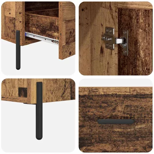  Magasfiú fiókkal Corona Öreg fa 69,5 x 31 x 115 cm Faanyag