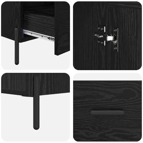  Magasfiú fiókkal Corona Fekete tölgy 69,5 x 31 x 115 cm Faanyag