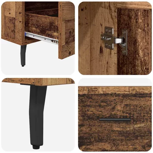  Magasfiú fiókkal Öreg fa 69,5 x 31 x 115 cm Faanyag