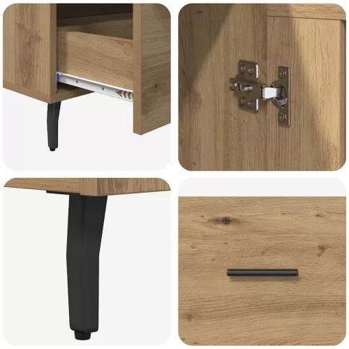  Magasfiú fiókkal Artisan tölgy 69,5 x 31 x 115 cm Faanyag