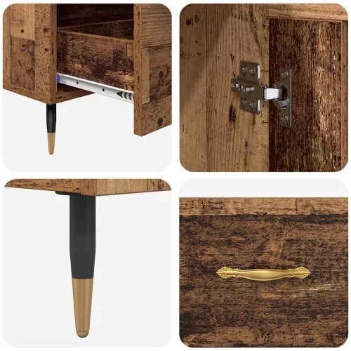  Magasfiú fiókkal Öreg fa 69,5 x 31 x 115 cm Faanyag