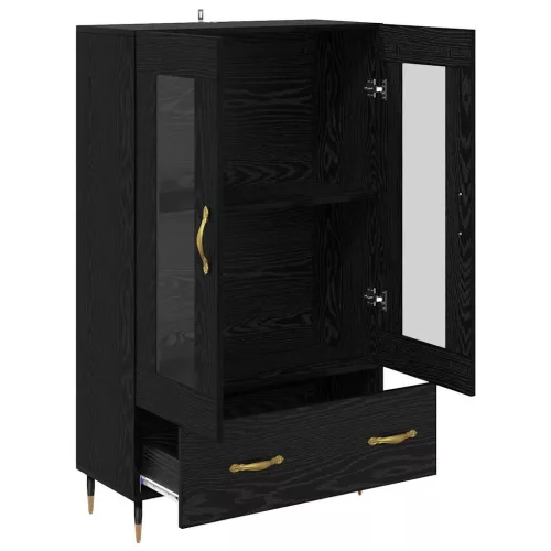  Magasfiú fiókkal Fekete tölgy 69,5 x 31 x 115 cm Faanyag