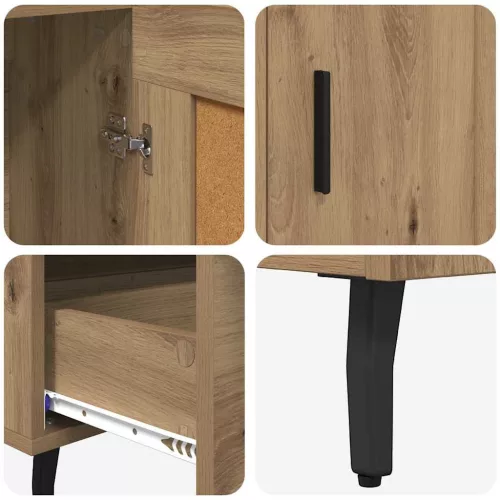  Magasfiú fiókkal Artisan tölgy 69,5 x 31 x 115 cm Faanyag