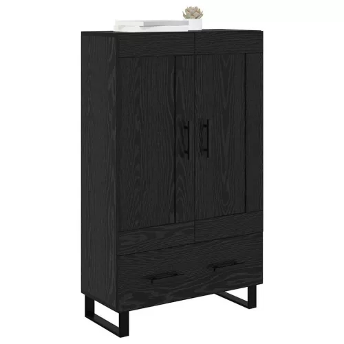  Magasfiú fiókkal Fekete tölgy 69,5 x 31 x 115 cm Faanyag