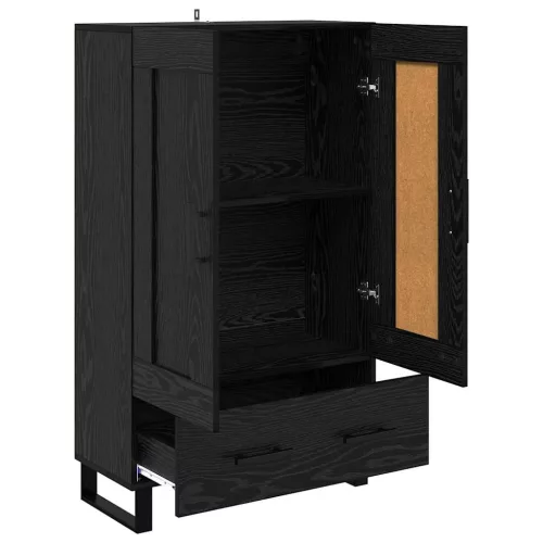  Magasfiú fiókkal Fekete tölgy 69,5 x 31 x 115 cm Faanyag