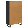  Magasfiú fiókkal Fekete tölgy 69,5 x 31 x 115 cm Faanyag