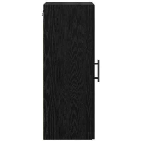  Fali szekrény Fekete tölgy 34,5 x 34 x 90 cm Műanyag Fa és Üveg