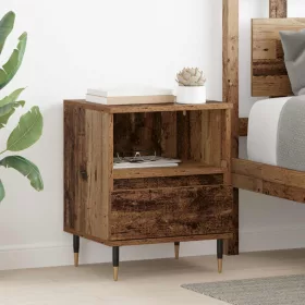    Éjjeliszekrény fiókkal 2 pcs Öreg fa 40 x 35 x 50 cm Faanyag