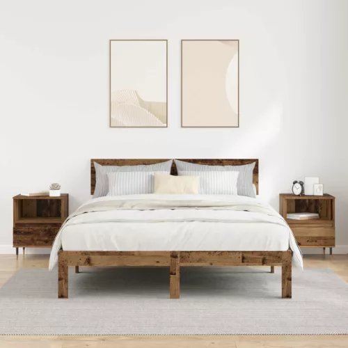  Éjjeliszekrény fiókkal 2 pcs Öreg fa 40 x 35 x 50 cm Faanyag