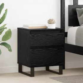    Éjjeliszekrény fiókkal Fekete tölgy 40 x 35 x 50 cm Faanyag