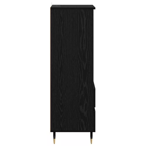  Magasfiú fiókkal Fekete tölgy 40 x 36 x 110 cm Faanyag