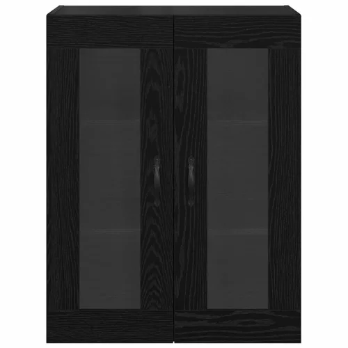  Fali szekrény Fekete tölgy 69,5 x 34 x 90 cm Műanyag Fa és Üveg