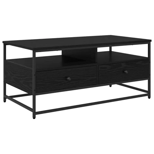  Dohányzóasztal fiókkal Musta tammi 100 x 51 x 45 cm Faanyag