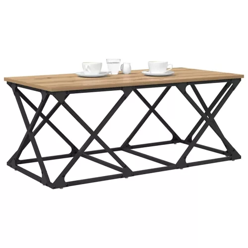  Dohányzóasztal kézműves tölgy 100 x 49 x 40 cm Faanyag