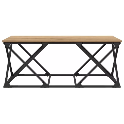  Dohányzóasztal kézműves tölgy 100 x 49 x 40 cm Faanyag