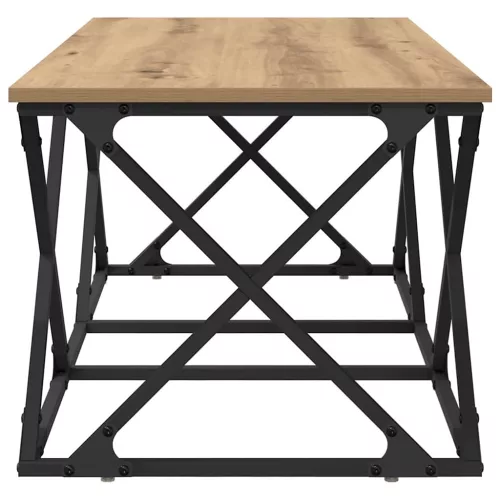  Dohányzóasztal kézműves tölgy 100 x 49 x 40 cm Faanyag