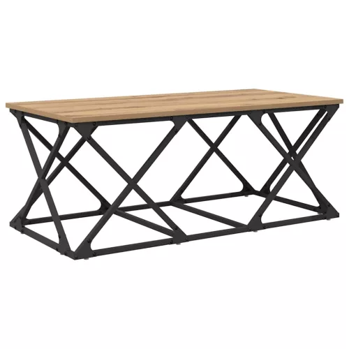  Dohányzóasztal kézműves tölgy 100 x 49 x 40 cm Faanyag