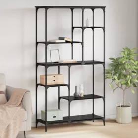  Könyvespolc Fekete tölgy 99 x 35,5 x 176 cm Faanyag