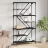  Könyvespolc Fekete tölgy 91 x 36 x 176 cm Faanyag
