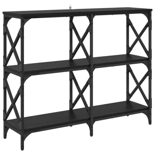 Konzolasztal Fekete tölgy 100 x 28 x 80,5 cm Faanyag