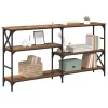  Konzolasztal polcokkal Öreg fa 150 x 29 x 76,5 cm Faanyag