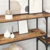 Konzolasztal polcokkal Öreg fa 150 x 29 x 76,5 cm Faanyag