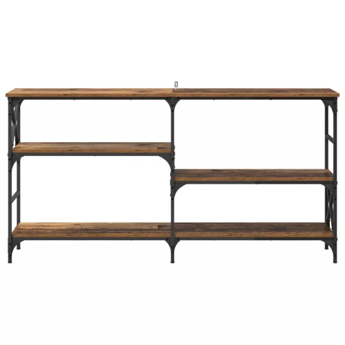  Konzolasztal polcokkal Öreg fa 150 x 29 x 76,5 cm Faanyag