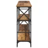  Konzolasztal polcokkal Öreg fa 150 x 29 x 76,5 cm Faanyag