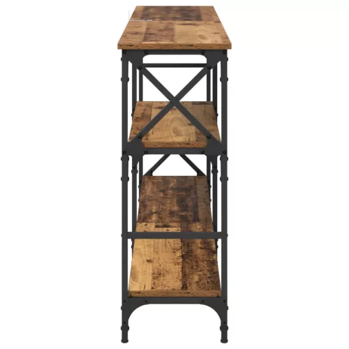  Konzolasztal polcokkal Öreg fa 150 x 29 x 76,5 cm Faanyag