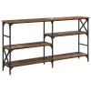  Konzolasztal polcokkal Öreg fa 150 x 29 x 76,5 cm Faanyag