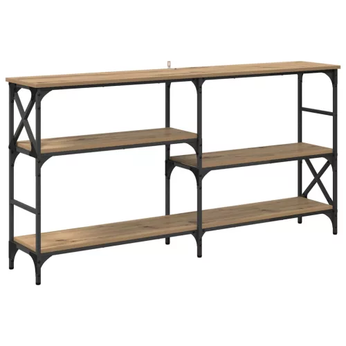  Konzolasztal polcokkal Artisan tölgy 150 x 29 x 76,5 cm Faanyag