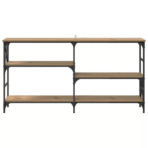  Konzolasztal polcokkal Artisan tölgy 150 x 29 x 76,5 cm Faanyag