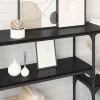  Konzolasztal polcokkal Fekete tölgy 150 x 29 x 76,5 cm Faanyag