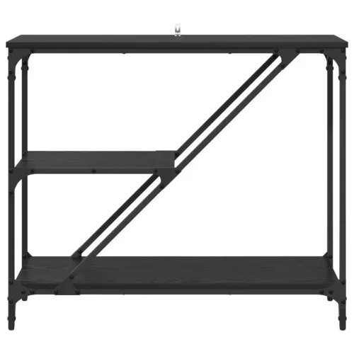  Konzolasztal Fekete tölgy 88,5 x 30 x 75 cm Faanyag