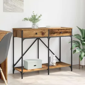  Konzolasztal fiókkal Öreg fa 100 x 39 x 78,5 cm Faanyag