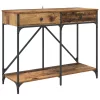  Konzolasztal fiókkal Öreg fa 100 x 39 x 78,5 cm Faanyag