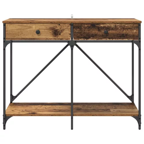  Konzolasztal fiókkal Öreg fa 100 x 39 x 78,5 cm Faanyag